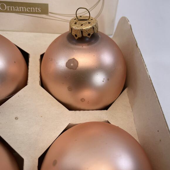 Vintage 90s Pink Glass Christmas Ornaments Victorian **READ** Set (9) - Picture 3 of 5